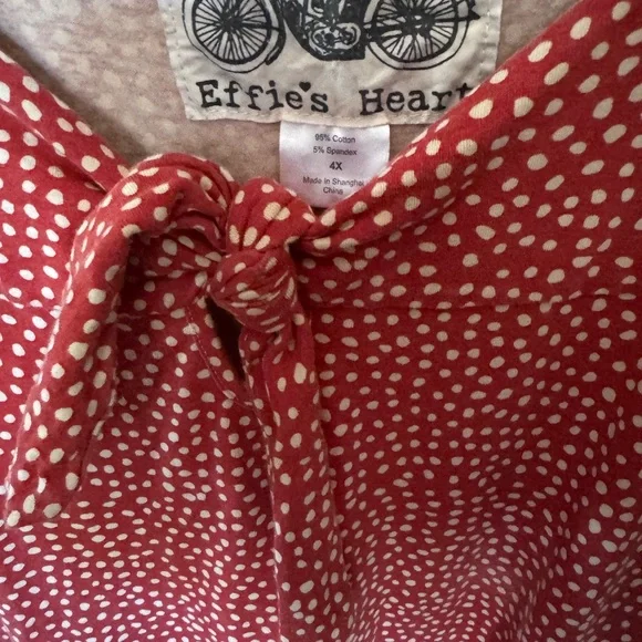 Dark Orange Polka Dot Women's Dress - Picture 2 of 6